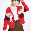 Balabala Kids Girl Bunny Graphic Cardigan 7-14 Years Red Hue Cheap