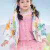 Balabala Kids Girl Candy Colored Puffy Sleeves Hooded Down Jacket Red Hue Best