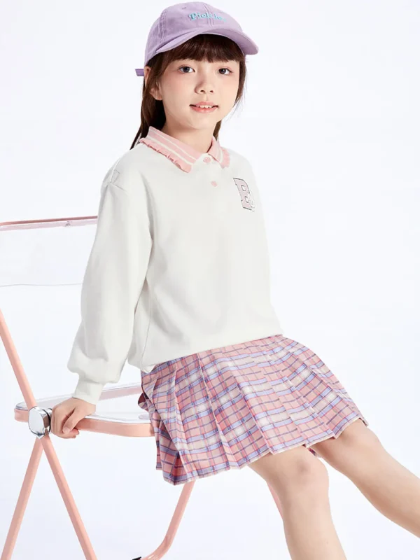 Balabala Kids Girl Contrast Patchwork Long Sleeve Woven Set 7-14 Years Best Sale