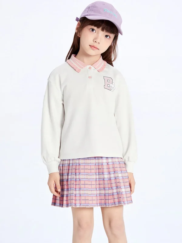 Balabala Kids Girl Contrast Patchwork Long Sleeve Woven Set 7-14 Years Best Sale