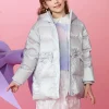 Balabala Kids Girl Pearlescent Fabric Waist Down Jacket Powderblue Discount