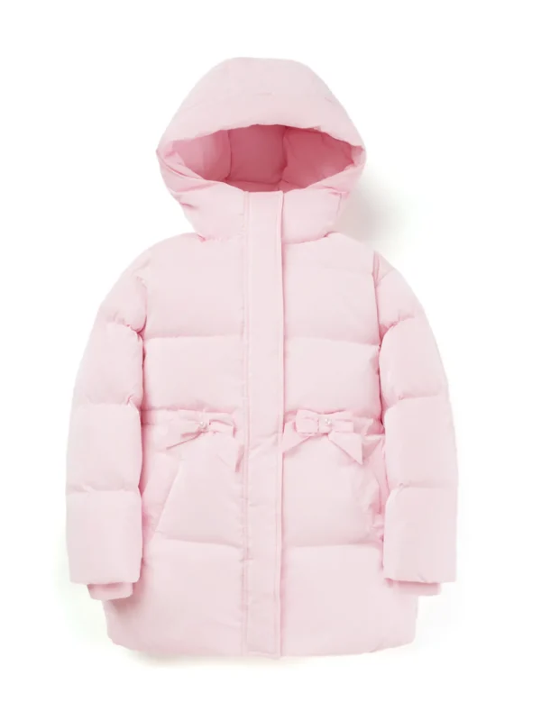 Balabala Kids Girl Pearlescent Fabric Waist Down Jacket Pink Best