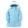 Balabala Kids Girl Puffed Sleeves Hooded Down Jacket Ice Blue Shop