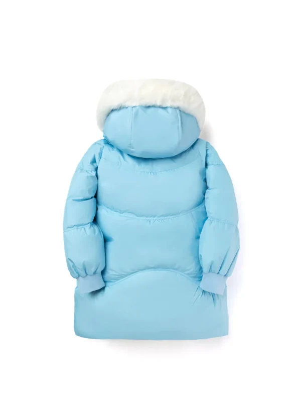 Balabala Kids Girl Puffed Sleeves Hooded Down Jacket Ice Blue Shop