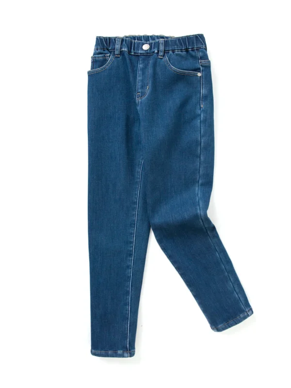 Balabala Kids Girl Slim Fit Trousers Denim Blue New