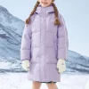 Balabala Kids Parent-Child Coloring Hooded Down Jacket Violet Sale