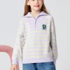 Balabala Kids Stripe Long Sleeves Sweater Purple Yellow Hue Flash Sale