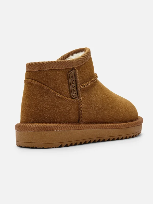 Balabala Kids Suede Winter Snow Boots, Classic Zip Up Warm Fur Mini Snow Boots for Toddler Boys Girls Best Sale