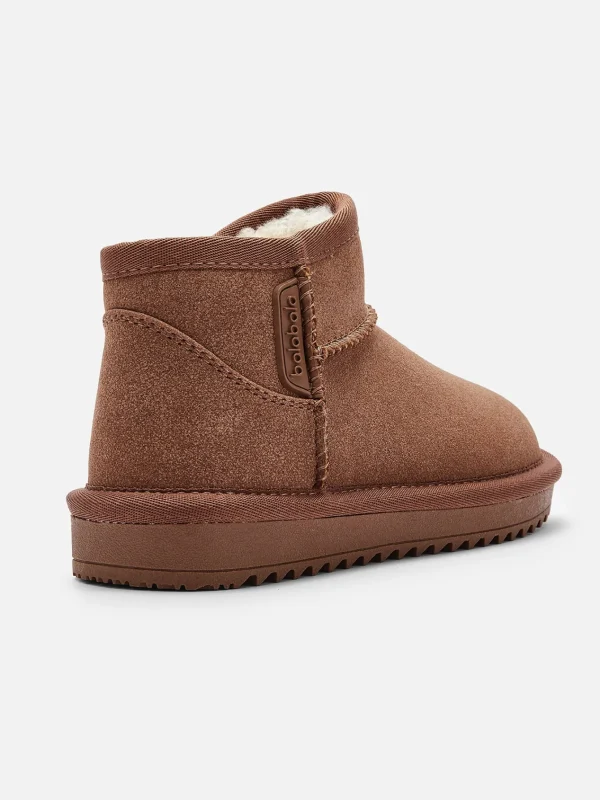 Balabala Kids Suede Winter Snow Boots, Classic Zip Up Warm Fur Mini Snow Boots for Toddler Boys Girls Best Sale