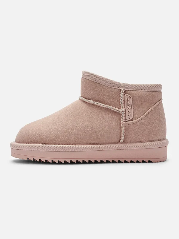 Balabala Kids Suede Winter Snow Boots, Classic Zip Up Warm Fur Mini Snow Boots for Toddler Boys Girls Best Sale