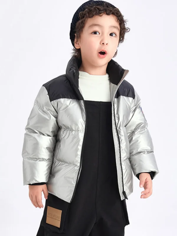 Balabala Kids Unisex Checked Short Down Jacket 7-14 Years Store