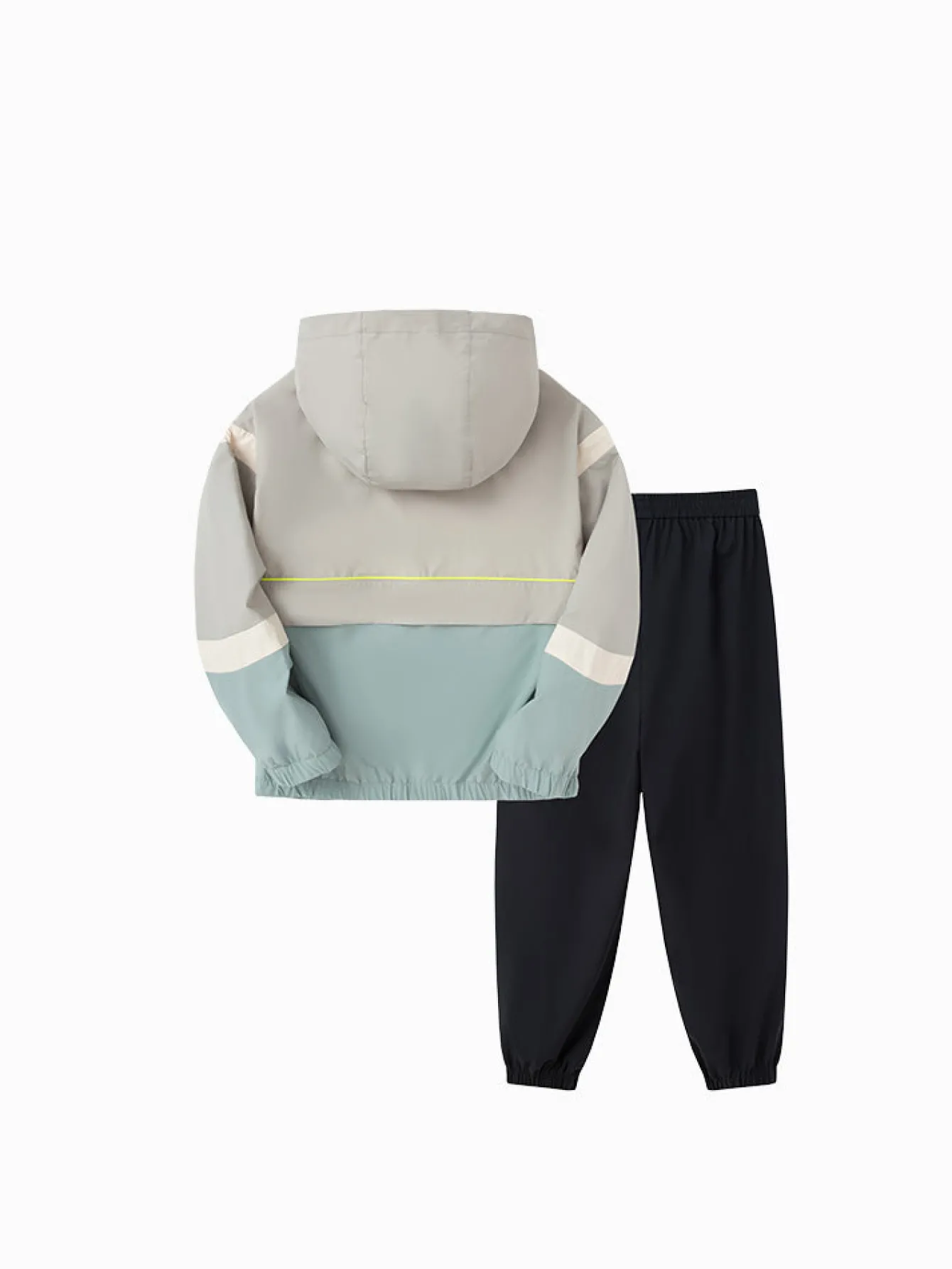 Balabala Kids Unisex Contrast Patchwork Long Sleeve Woven Set 7-14 Years Flash Sale