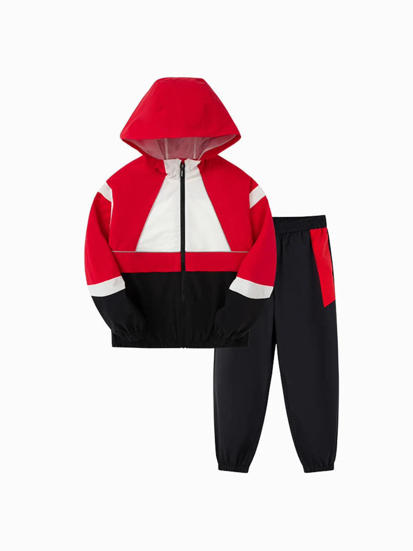 Balabala Kids Unisex Contrast Patchwork Long Sleeve Woven Set 7-14 Years Flash Sale