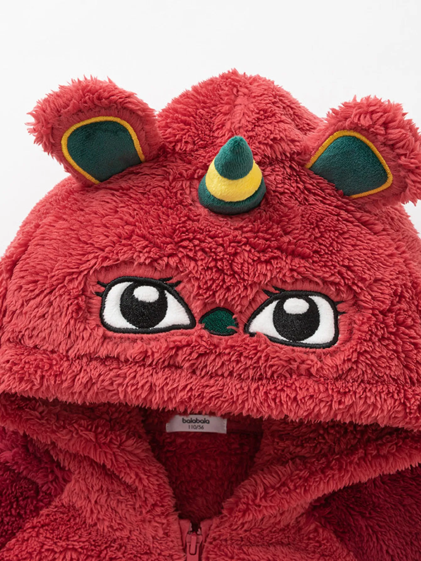 Balabala Kids Unisex Coral Fleece Animal Shape Home Wear Set 7-14 Years Red Hue Flash Sale