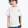 Balabala Kids Unisex Rounded V-Neck Short Sleeve T-Shirt 7-14 Years Flash Sale