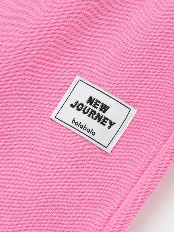 Balabala Kids Unisex Solid Color Knit Trousers 7-14 Years Best Sale
