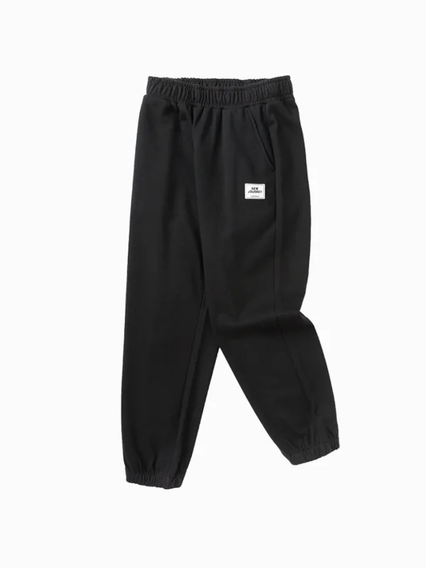 Balabala Kids Unisex Solid Color Knit Trousers 7-14 Years Best Sale