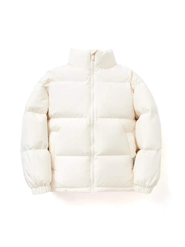 Balabala Kids Zipper Basic Down Jacket Cream White Best