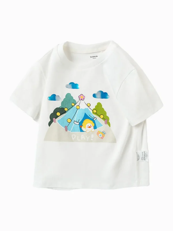 Balabala printed short-sleeved T-shirt 2-8 years New