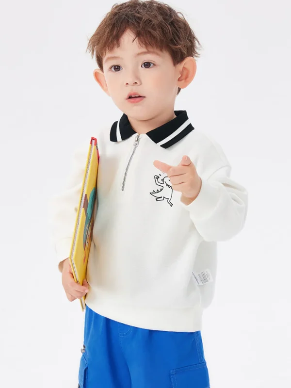 Balabala Toddler Boy Dinosaur Mid-Collar Sweatshirt 2-8 Years Best