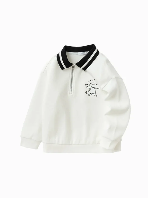 Balabala Toddler Boy Dinosaur Mid-Collar Sweatshirt 2-8 Years Best
