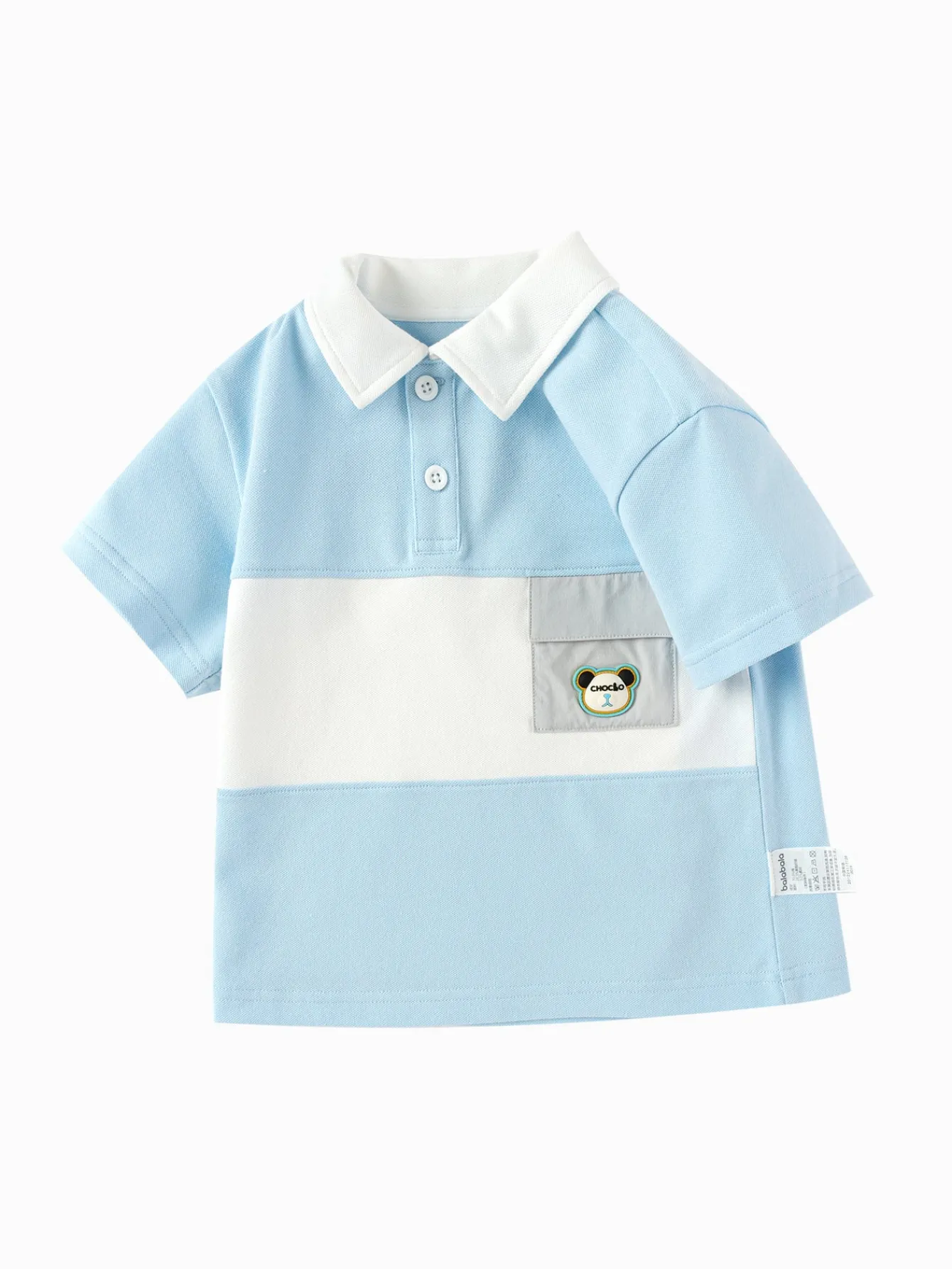 Balabala Toddler Boy Explore Style Lapel Short Sleeve T-Shirt Shop