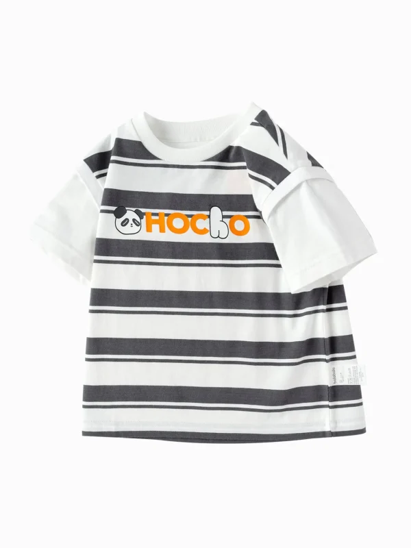 Balabala Toddler Boy Explore Style Round V-Neck Short Sleeve T-Shirt Best
