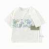Balabala Toddler Boy Explore Style Round V-Neck Short Sleeve T-Shirt Flash Sale