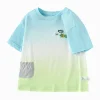 Balabala Toddler Boy Explore Style Round V-Neck Short Sleeve T-Shirt Flash Sale