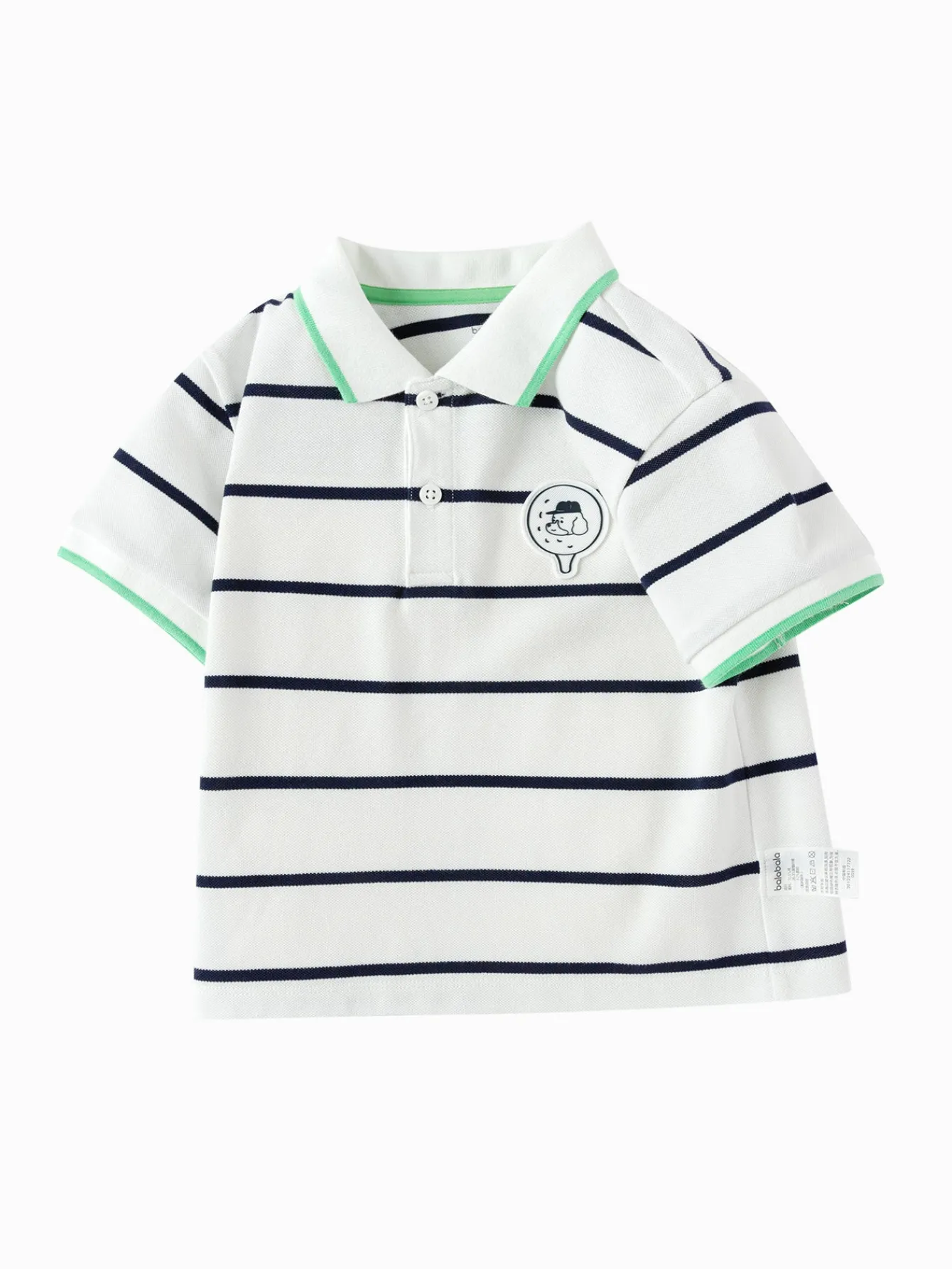 balabala_toddler_boy_have_fun_style_lapel_short_sleeve_tshirt_0-2.webp Balabala Toddler Boy Have Fun Style Lapel Short Sleeve T-Shirt Black White Hue Cheap