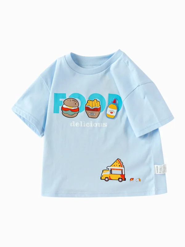 Balabala Toddler Boy Have Fun Style Round V-Neck Short Sleeve T-Shirt Cheap
