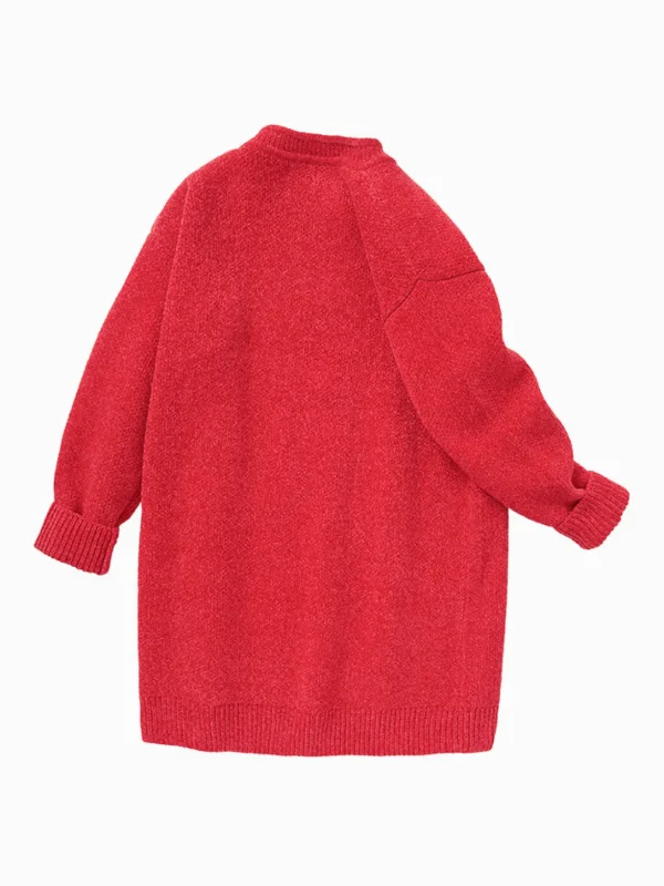 Balabala Toddler Girl Chenille Solid Color Woven Dress 2-8 Years Cheap