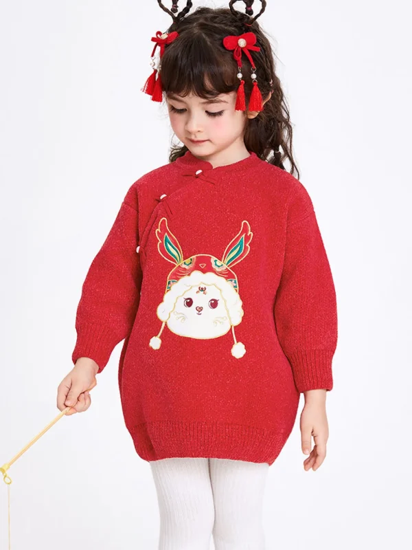 Balabala Toddler Girl Chenille Solid Color Woven Dress 2-8 Years Cheap