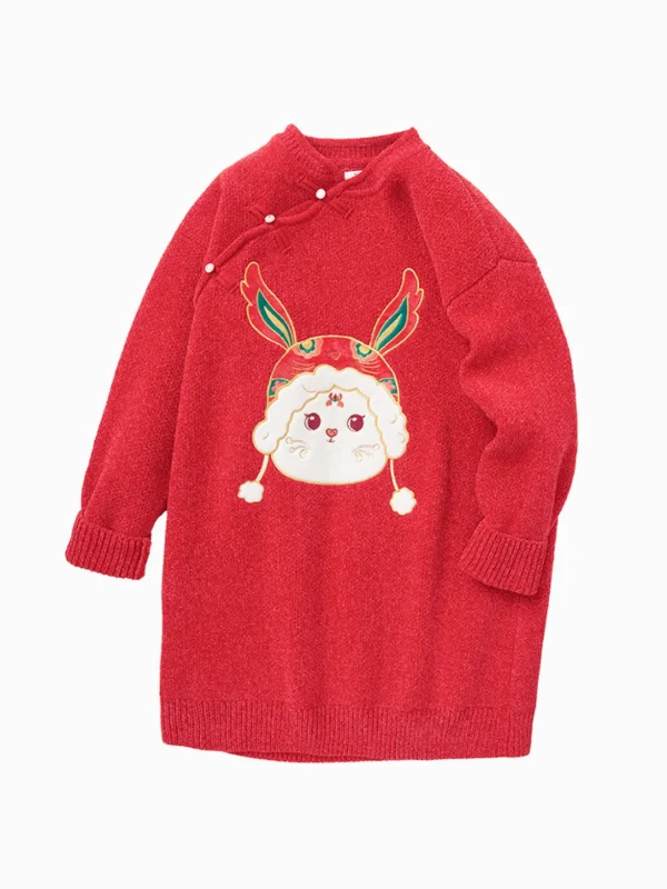 Balabala Toddler Girl Chenille Solid Color Woven Dress 2-8 Years Cheap