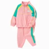 Balabala Toddler Girl Contrast Colour Patchwork Long Sleeve Knitted Set 2-8 Years Pink Clearance