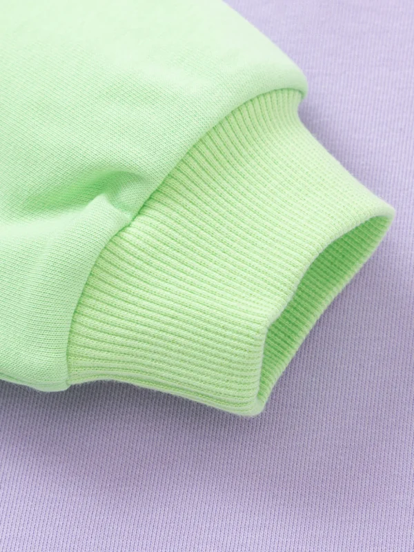 Balabala Toddler Girl Contrast Colour Patchwork Long Sleeve Knitted Set 2-8 Years Best