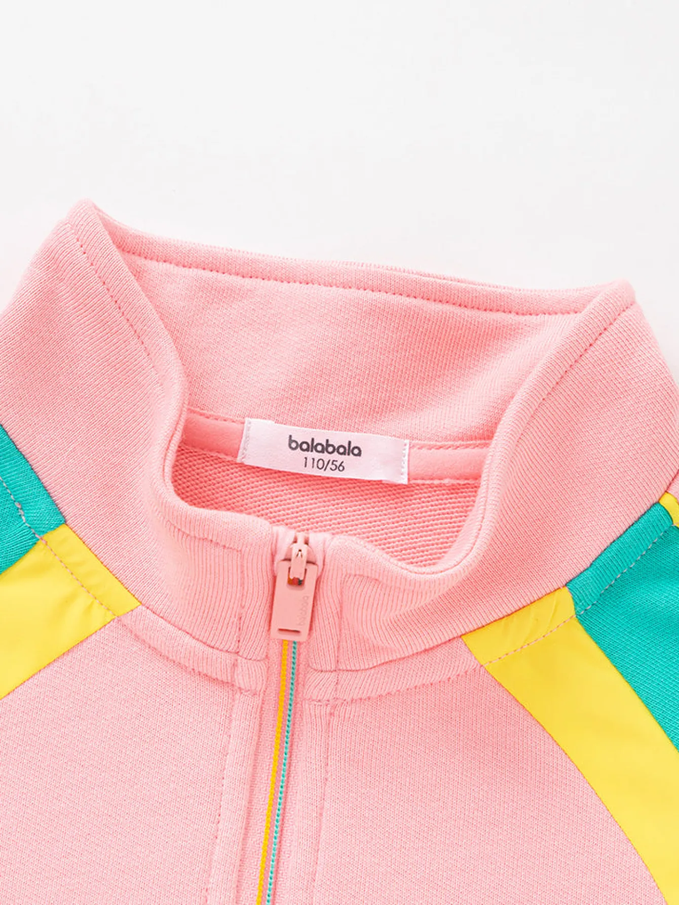 Balabala Toddler Girl Contrast Colour Patchwork Long Sleeve Knitted Set 2-8 Years Pink Clearance