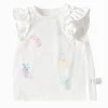 Balabala Toddler Girl Explore Style Round V-Neck Short Sleeve T-Shirt Online