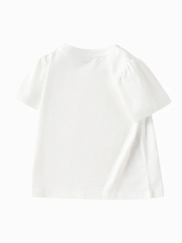 Balabala Toddler Girl Explore Style Round V-Neck Short Sleeve T-Shirt Clearance