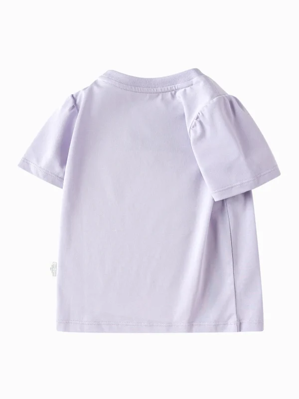 Balabala Toddler Girl Explore Style Round V-Neck Short Sleeve T-Shirt Clearance