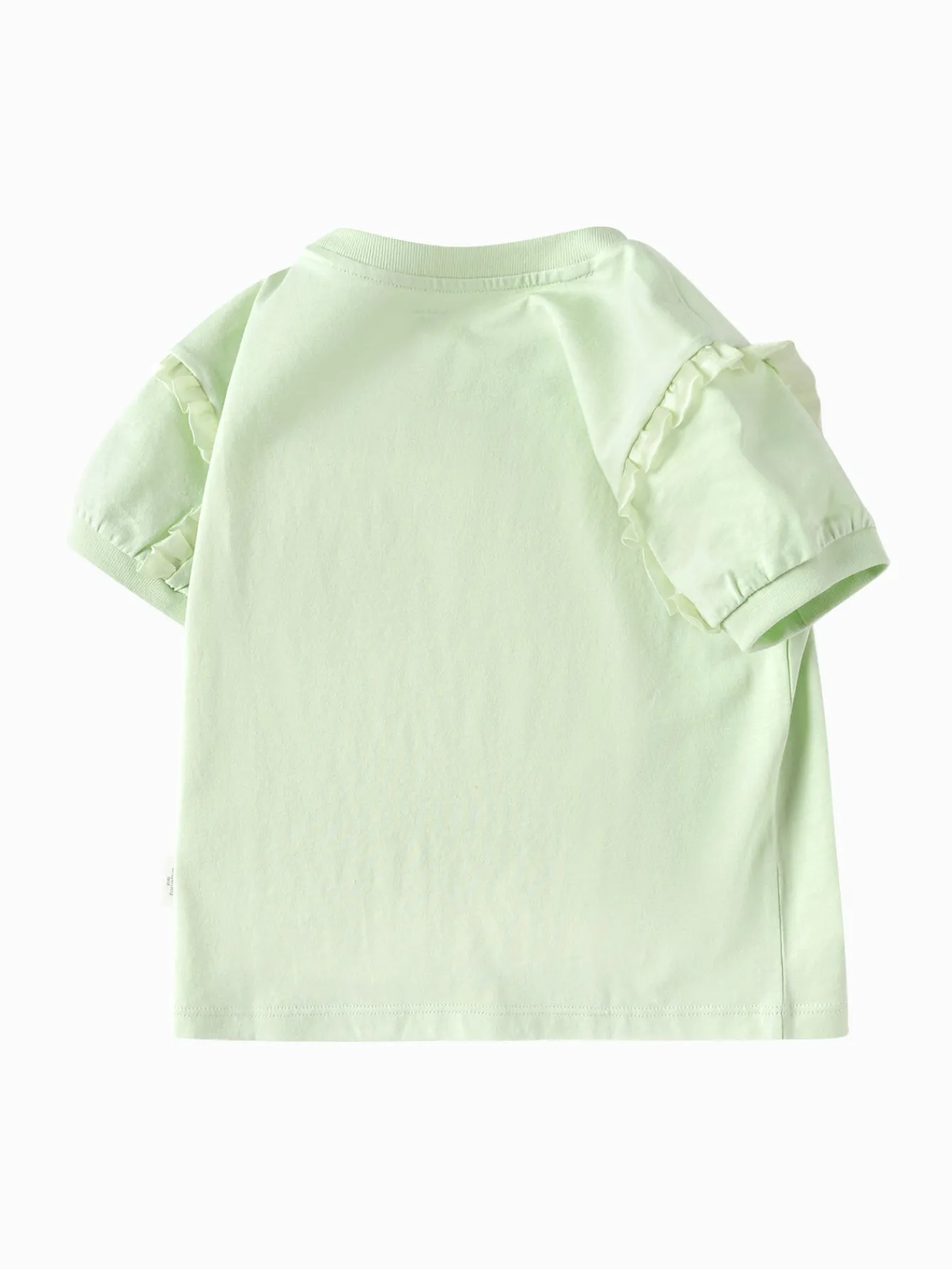 Balabala Toddler Girl Explore Style Round V-Neck Short Sleeve T-Shirt Flash Sale