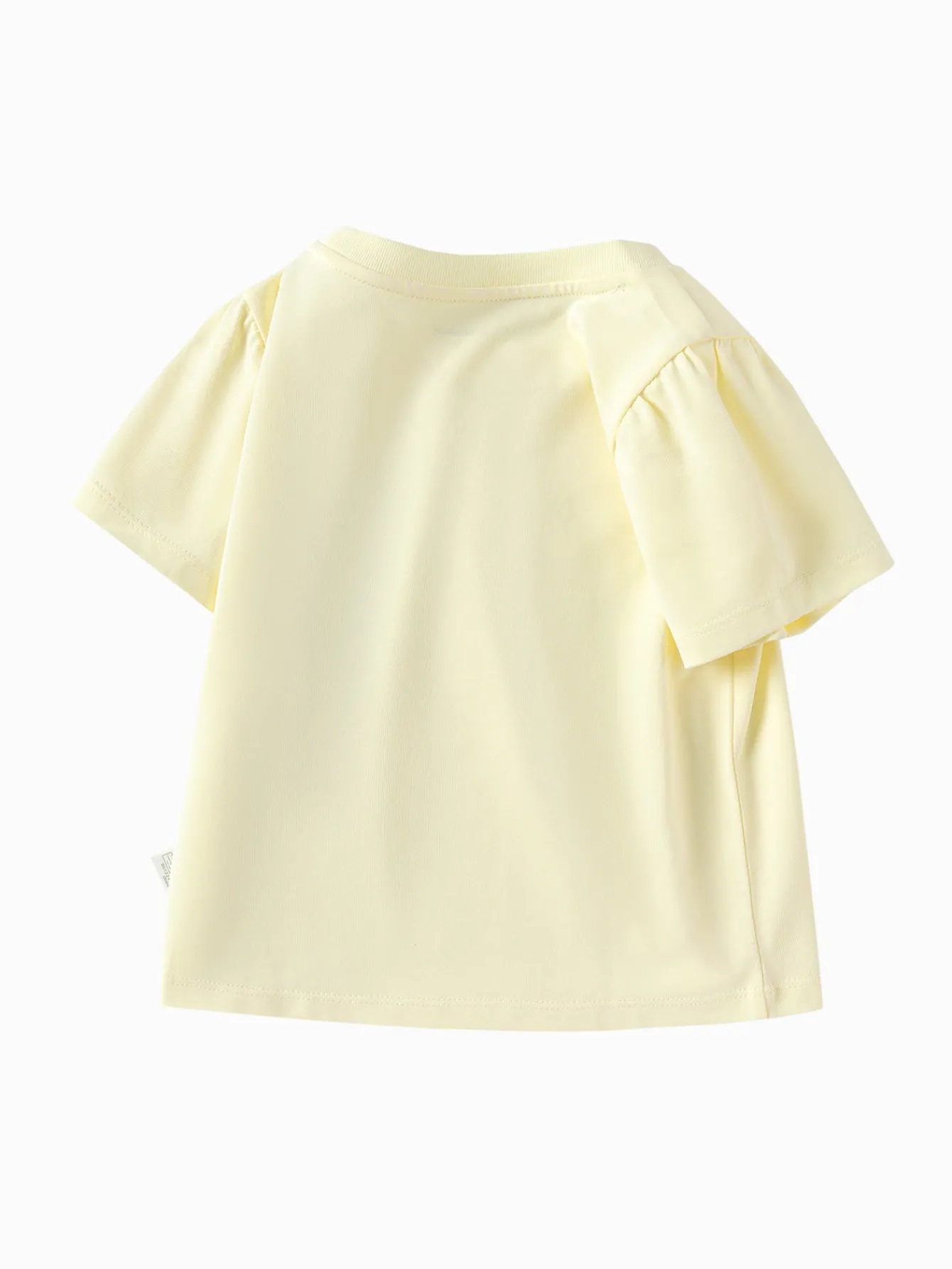 Balabala Toddler Girl Have Fun Style Round V-Neck Short Sleeve T-Shirt Best Sale