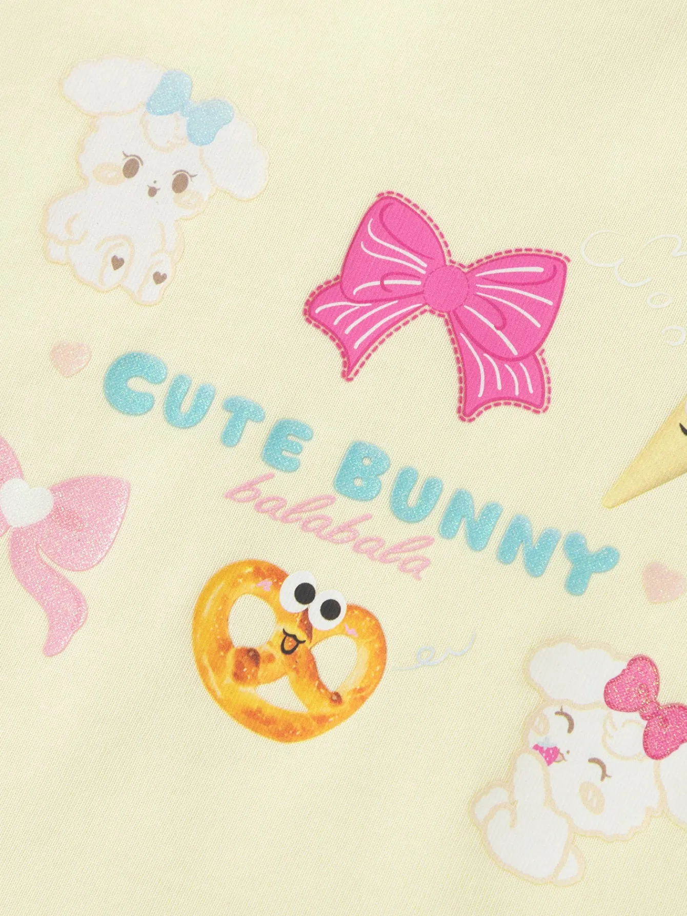 Balabala Toddler Girl Have Fun Style Round V-Neck Short Sleeve T-Shirt Best Sale