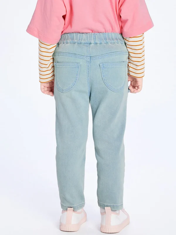 Balabala Toddler Girl High Stretchy Textured Jeans 2-8 Years Online