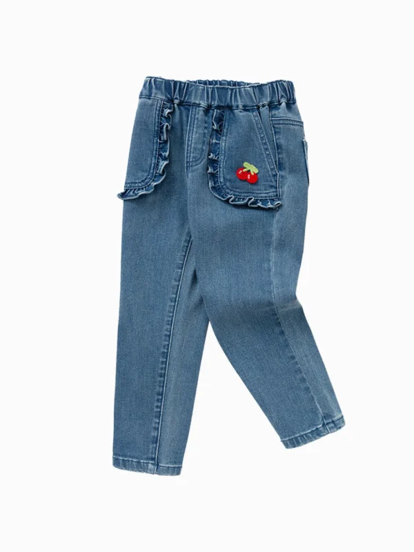 Balabala Toddler Girl High Stretchy Textured Jeans 2-8 Years Online