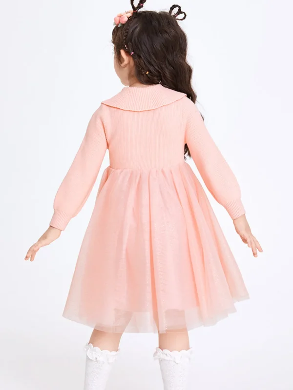 Balabala Toddler Girl Solid Color Woolen Dress 2-8 Years Store