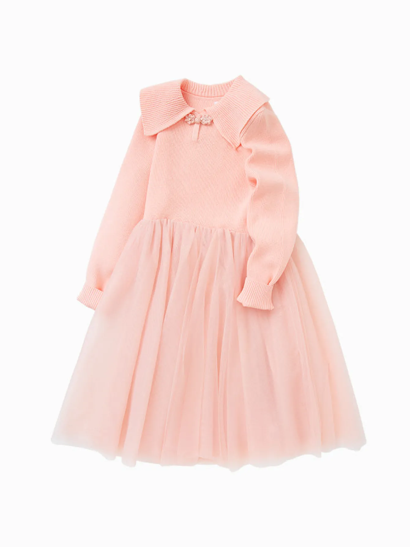 Balabala Toddler Girl Solid Color Woolen Dress 2-8 Years Store