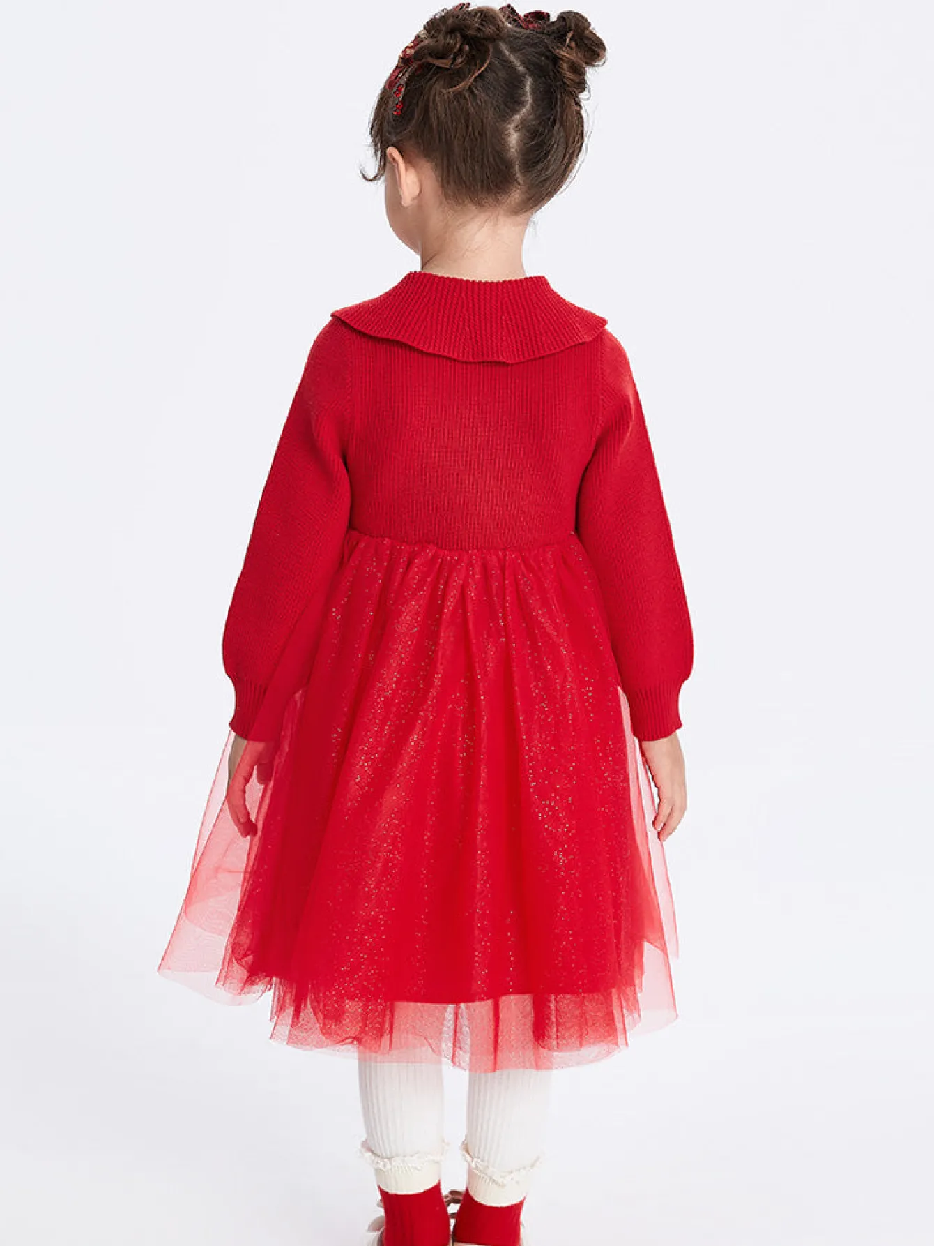 Balabala Toddler Girl Solid Color Woolen Dress 2-8 Years Store