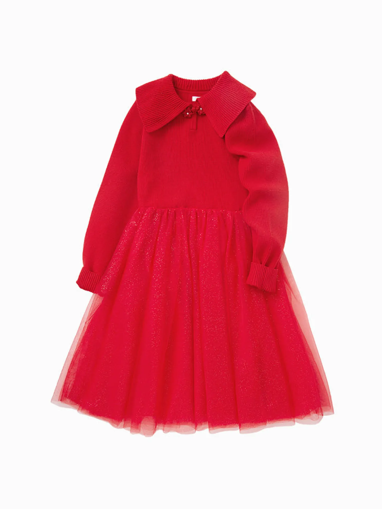 Balabala Toddler Girl Solid Color Woolen Dress 2-8 Years Store
