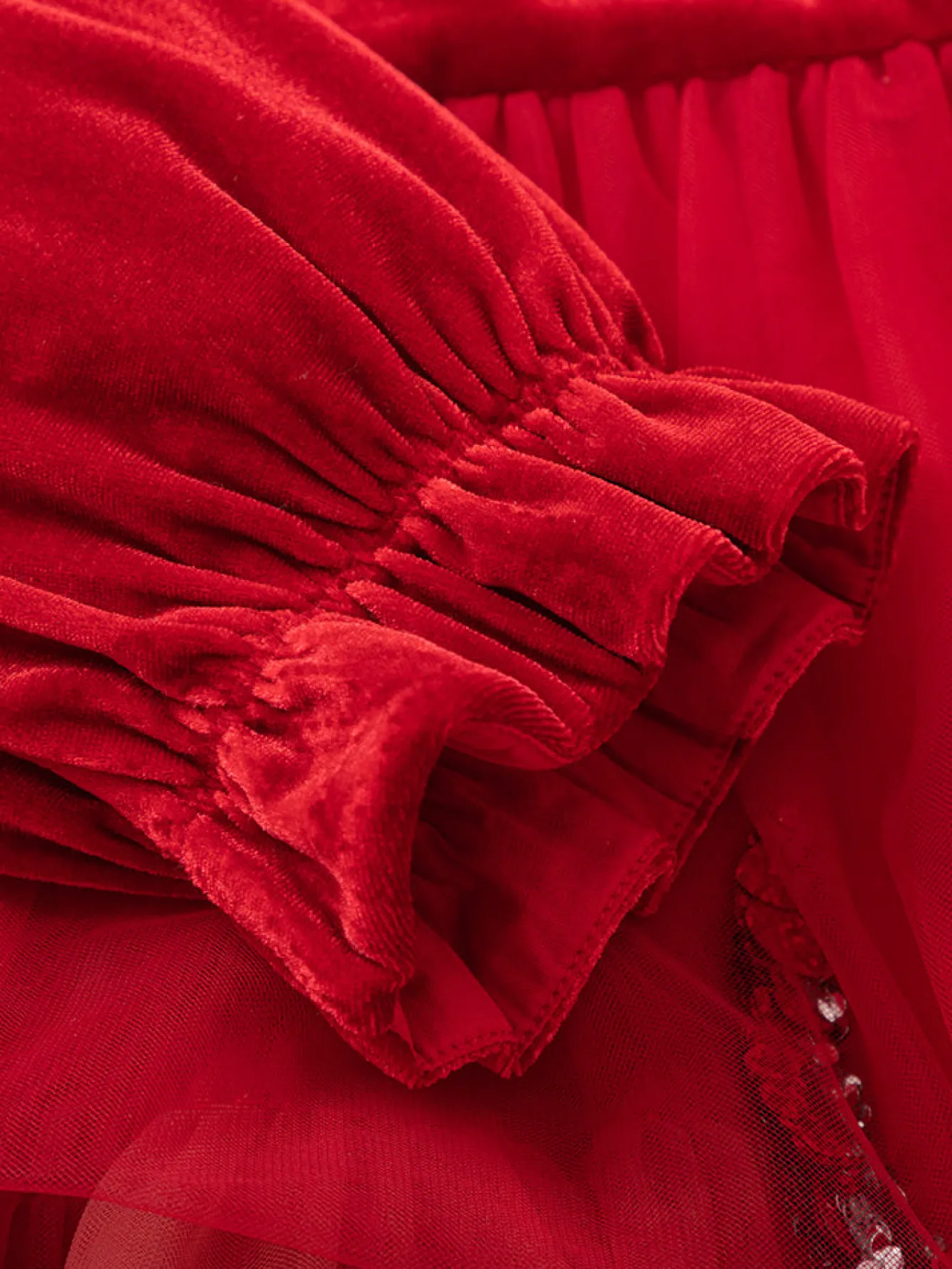 balabala_toddler_girl_velvet_solid_color_woven_dress__years_5.webp Balabala Toddler Girl Velvet Solid Color Woven Dress 2-8 Years Red Hue Store